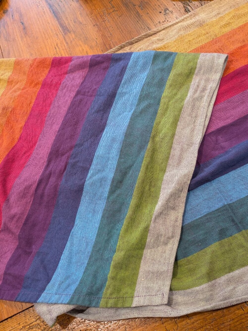 Girasol rainbow baby wearing wrap!
